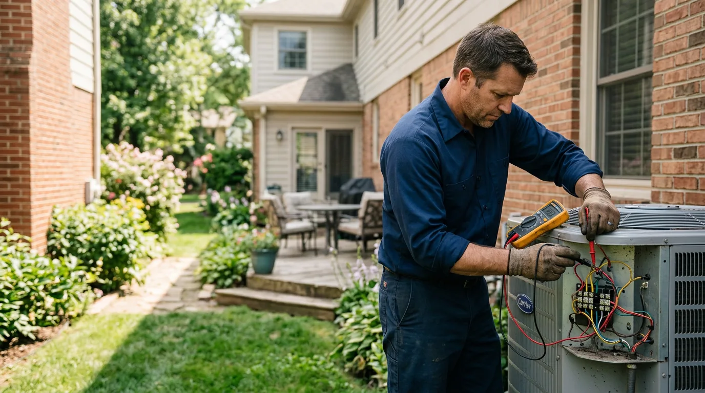 HVAC technician working near Castalia, IA